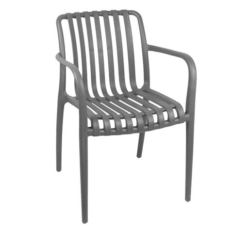 Armchair Karmen pakoworld pp in anthracite shade 58.5x54x80cm