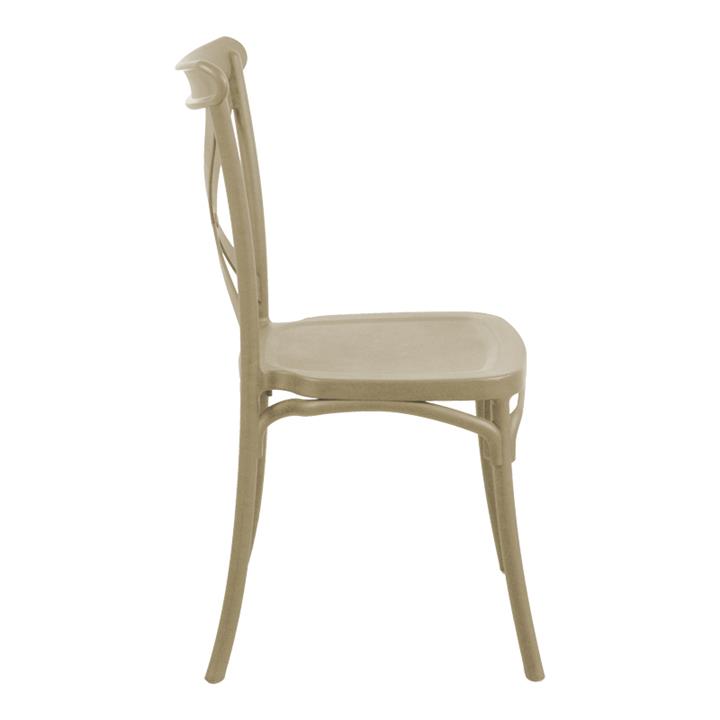 Crossie chair pakoworld pp in cappuccino shade 38x46.5x82cm