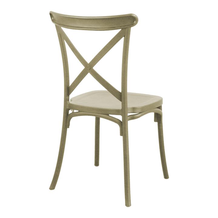 Crossie chair pakoworld pp in cappuccino shade 38x46.5x82cm