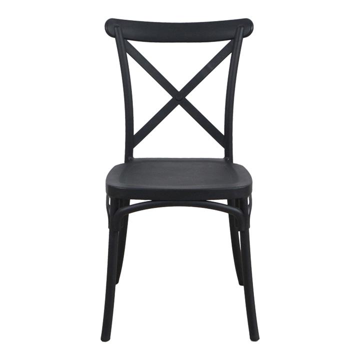Crossie pakoworld pp chair in black shade 38x46.5x82cm