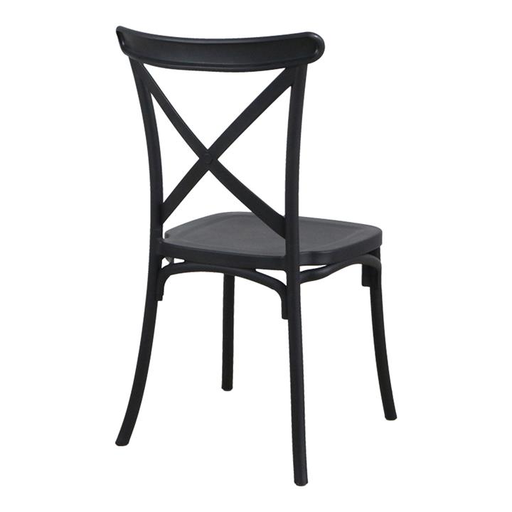 Crossie pakoworld pp chair in black shade 38x46.5x82cm