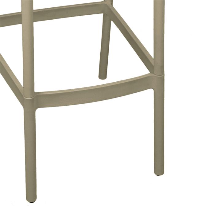 Bar stool Laudre pakoworld pp in cappuccino shade 56x36x87cm