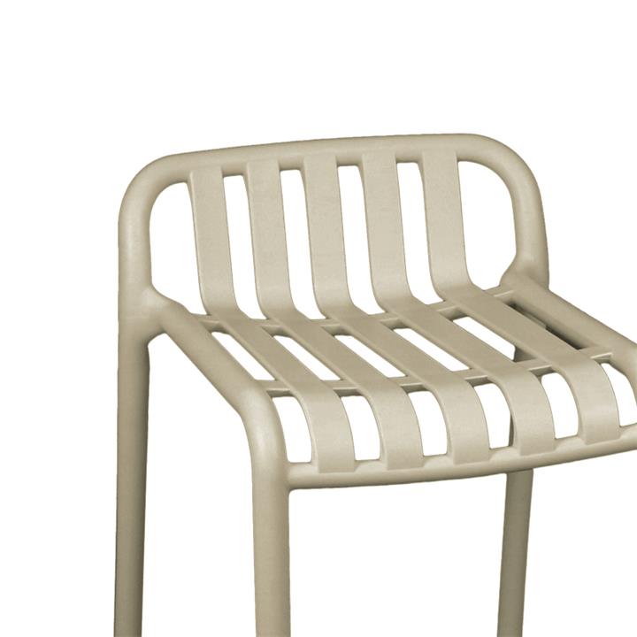 Bar stool Laudre pakoworld pp in cappuccino shade 56x36x87cm