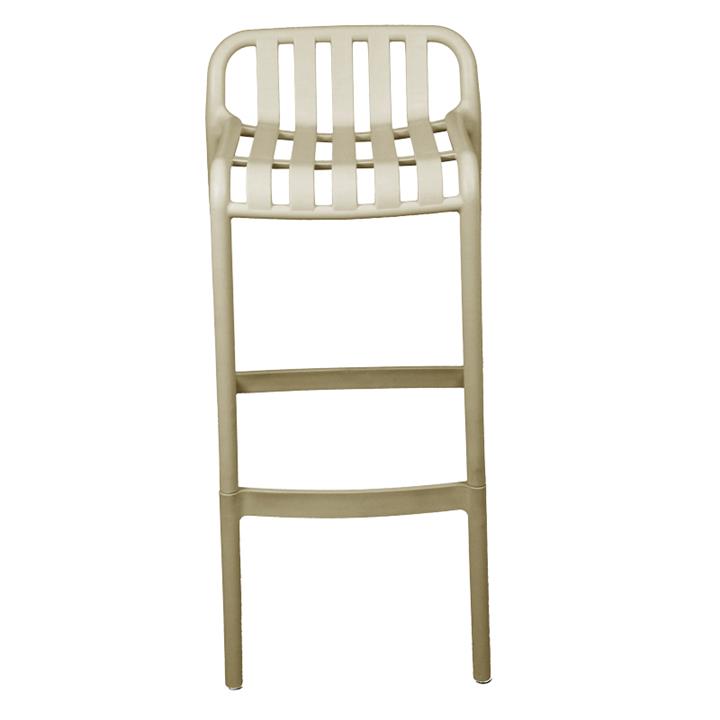 Bar stool Laudre pakoworld pp in cappuccino shade 56x36x87cm