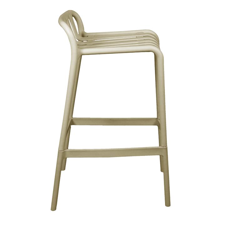 Bar stool Laudre pakoworld pp in cappuccino shade 56x36x87cm