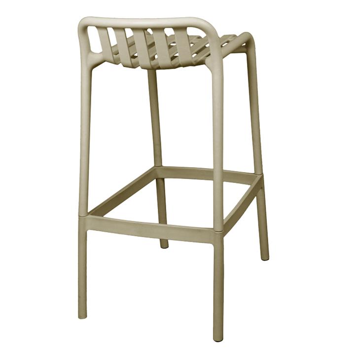 Bar stool Laudre pakoworld pp in cappuccino shade 56x36x87cm
