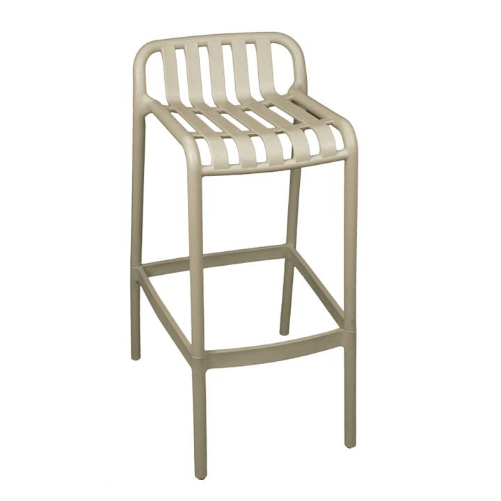 Bar stool Laudre pakoworld pp in cappuccino shade 56x36x87cm