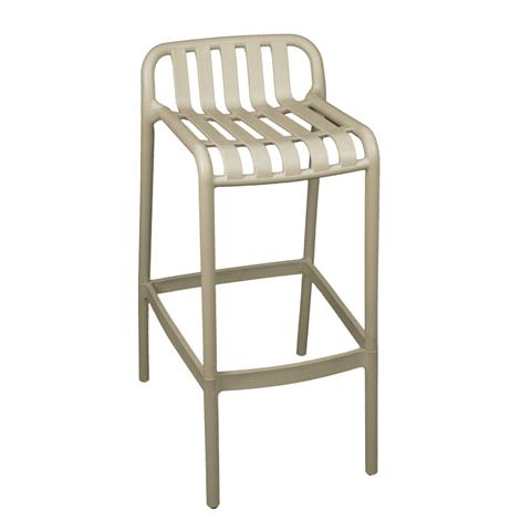 Bar stool Laudre pakoworld pp in cappuccino shade 56x36x87cm