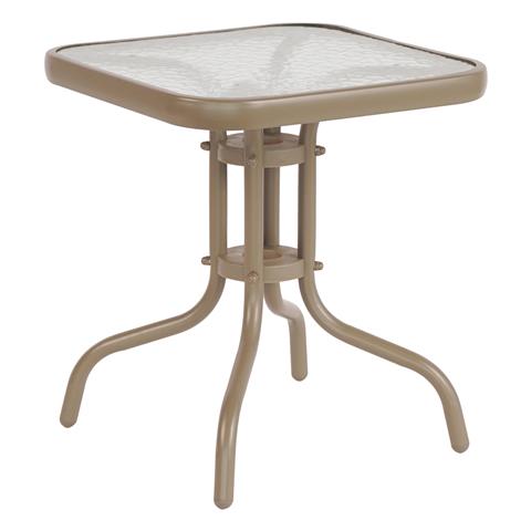 COFFEE TABLE FIGO HM6067.04 METAL IN CHAMPAGNE COLOR-TEMPERED GLASS TOP 45x45x50Hcm.