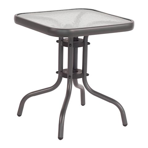 COFFEE TABLE FIGO HM6067.01 METAL IN GREY-TEMPERED GLASS TOP 45x45x50Hcm.