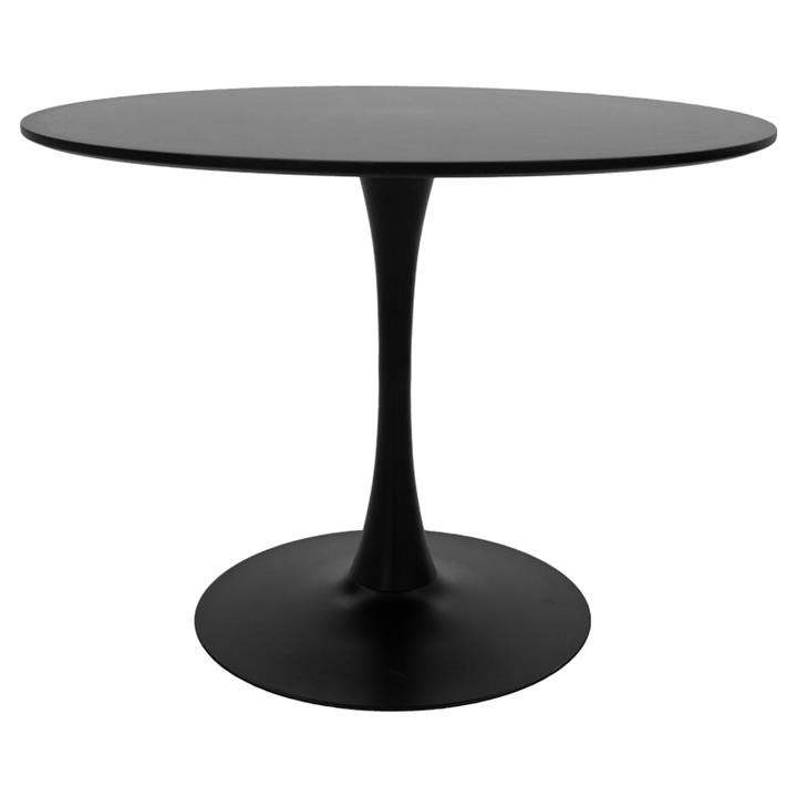 Gaston-Balou pakoworld dining table set of 5 pp-mdf in black-natural color D100x75cm