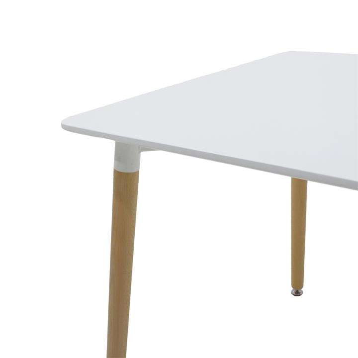 Ezra-Natali pakoworld dining table set of 3 pp-mdf in grey-white color with natural legs 80x80x76cm