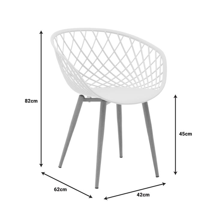 Ezra-Julita pakoworld dining table set of 3 pp-mdf in grey-white-natural color D60x73cm