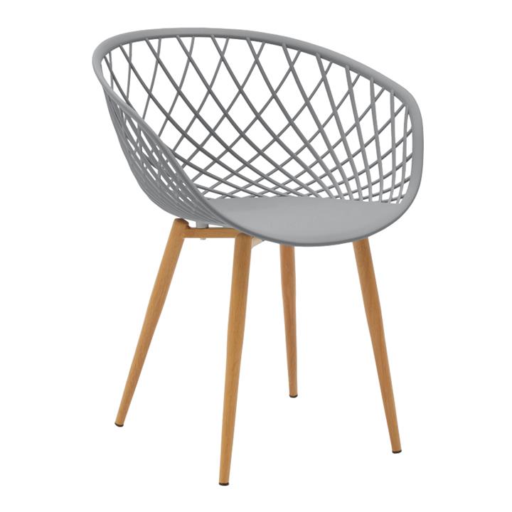 Ezra-Julita pakoworld dining table set of 3 pp-mdf in grey-white-natural color D60x73cm