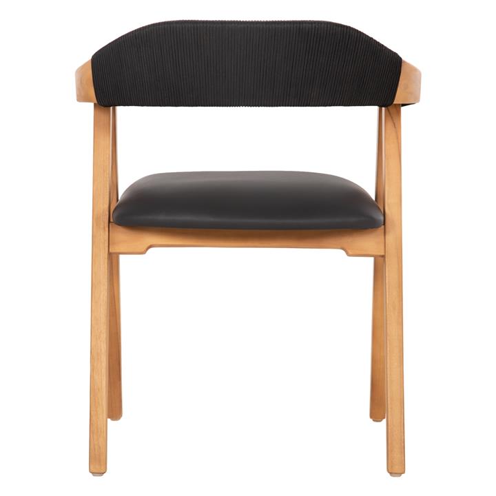 ΠΟΛΥΘΡΟΝΑ RIMINI HM9867.02 ΞΥΛΟ TEAK ΦΥΣΙΚΟ-ΜΑΥΡΟ ΣΧΟΙΝΙ & PU ΚΑΘΙΣΜΑ 60x61x76Υεκ.