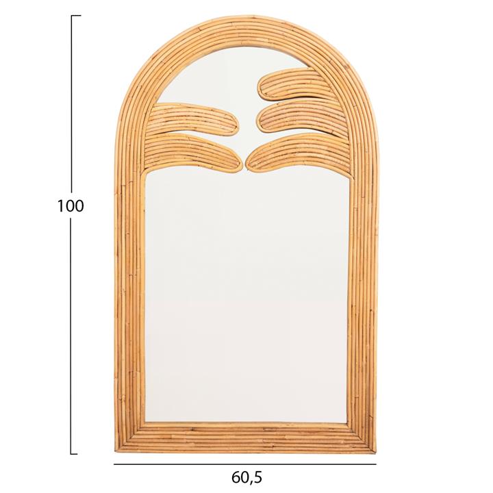 WALL MIRROR REFLECT HM4367 NATURAL RATTAN FRAME 60x4,5x100Hcm.