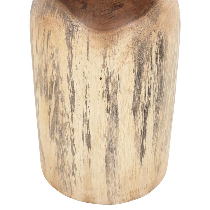 SIDE TABLE LOKI HM9899 SOLID SUAR WOOD IN NATURAL Φ30x46Hcm.