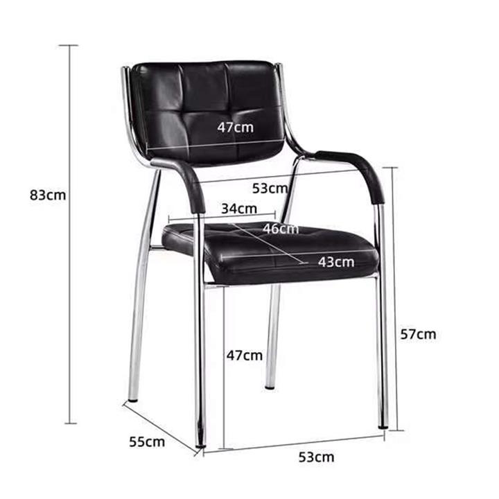 Stackable guest chair Otlen pakoworld white pu-chrome leg 47x45x87cm