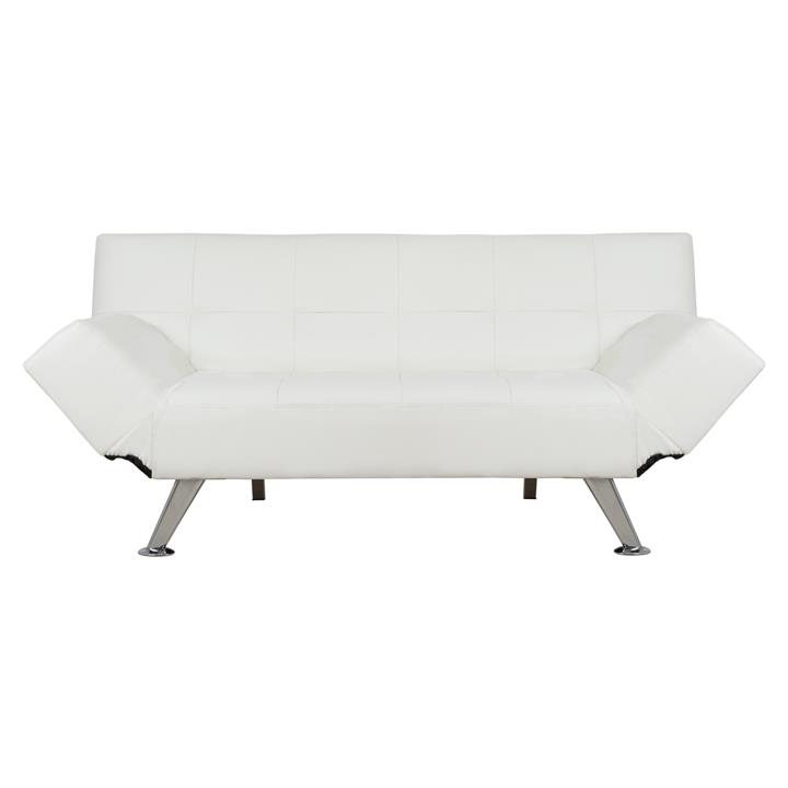 Sofa/Bed HM3001.01 Thom with folding arms White PU 189x93x82 cm