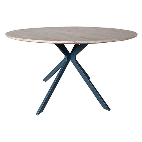 Table Xuson pakoworld natura lmdf-black metal legs D120x75cm