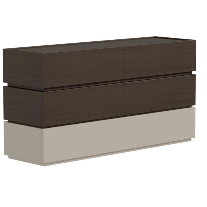 Sonlen pakoworld melamine and mdf chest of drawers in walnut-beige shade 120x40x72cm