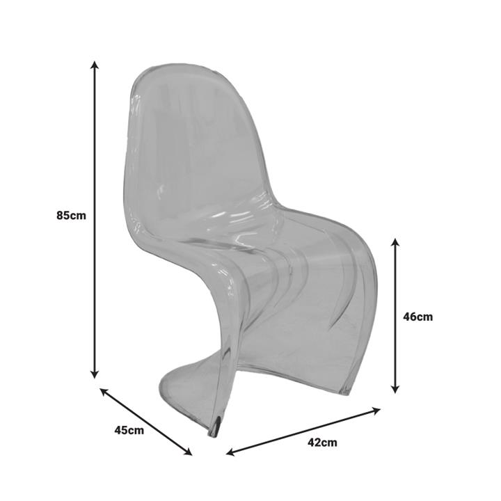 Chair Xyofa pakoworld PC clear 42x45x85cm