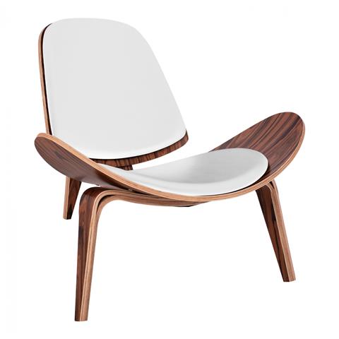 HM1128.13 armchair SUPERIOR P., cherry red frame, white cushions