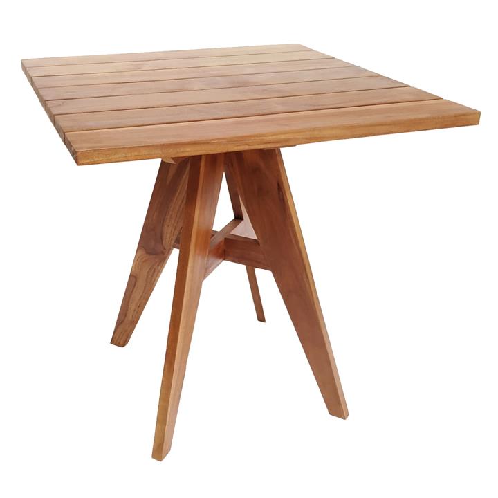 OUTDOOR SQUARE DINING TABLE LEO HM9918 TEAK WOOD 70x70x75Hcm.