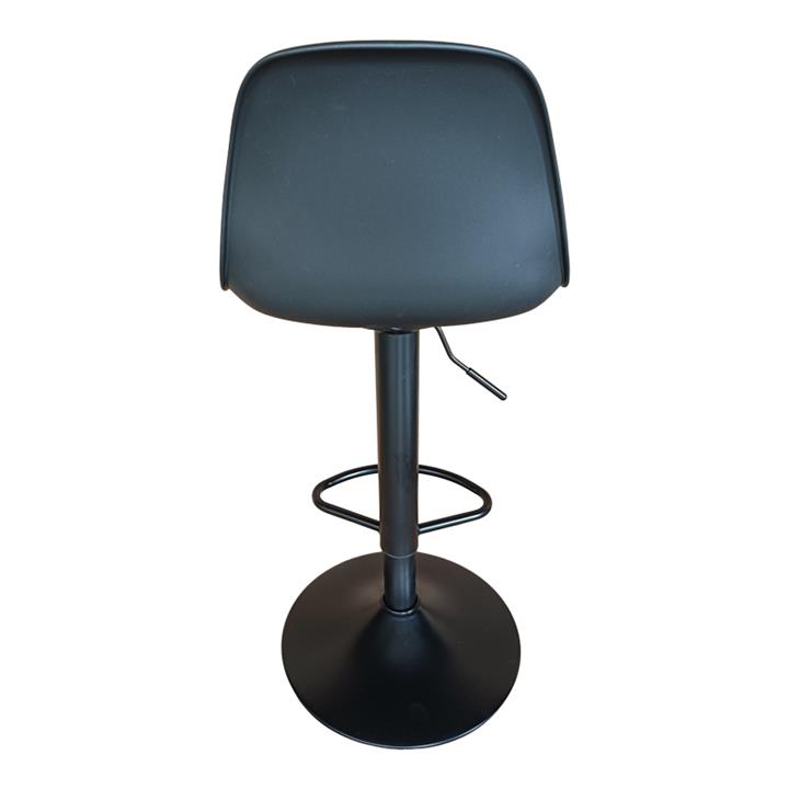 Bar stool Louser pakoworld height adjustable black pp with cushion-black metal base 44x46x114cm