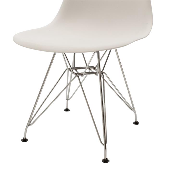 Chair Adelle pakoworld PP white-inox leg 46x55x81cm