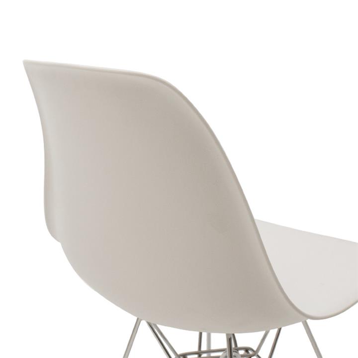 Chair Adelle pakoworld PP white-inox leg 46x55x81cm