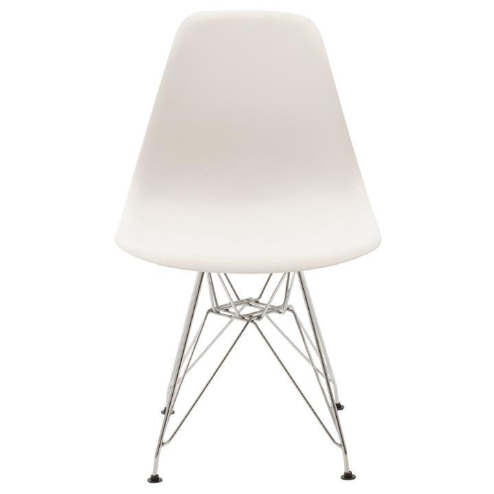 Chair Adelle pakoworld PP white-inox leg 46x55x81cm