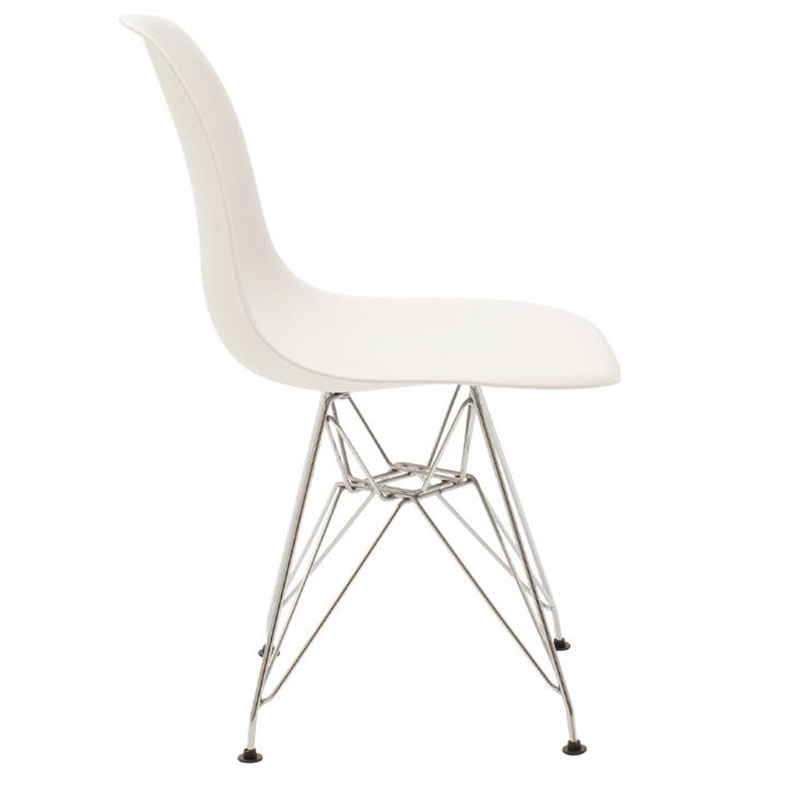 Chair Adelle pakoworld PP white-inox leg 46x55x81cm