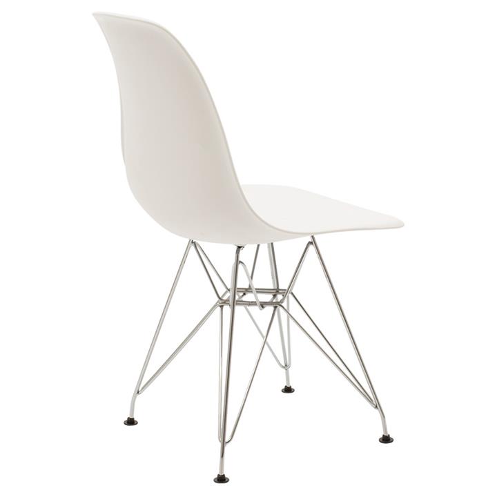 Chair Adelle pakoworld PP white-inox leg 46x55x81cm