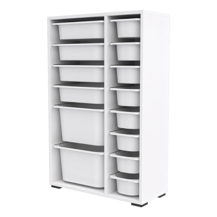 CHEST OF DRAWERS SANI HM18211.01 MELAMINE IN WHITE-14 WHITE P.E. DRAWERS 69,5x30x109Hcm.