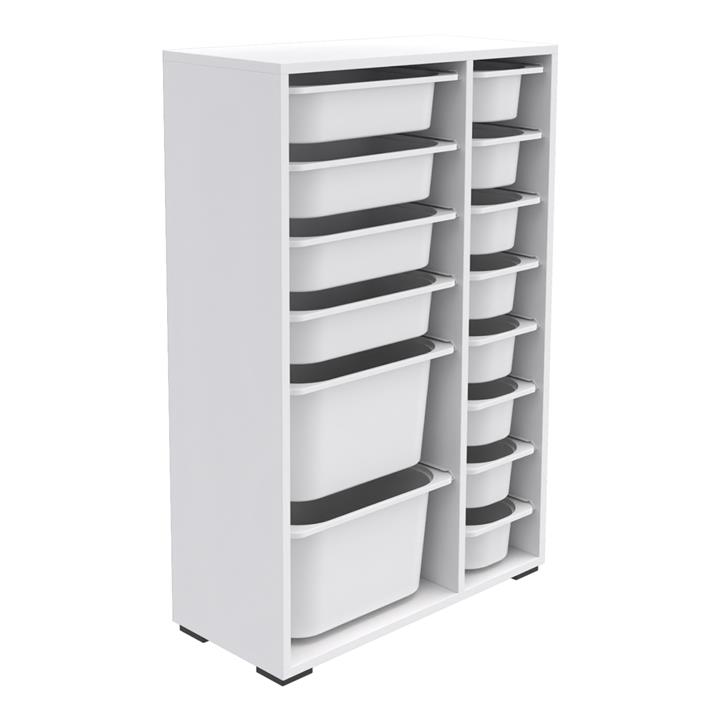 CHEST OF DRAWERS SANI HM18211.01 MELAMINE IN WHITE-14 WHITE P.E. DRAWERS 69,5x30x109Hcm.