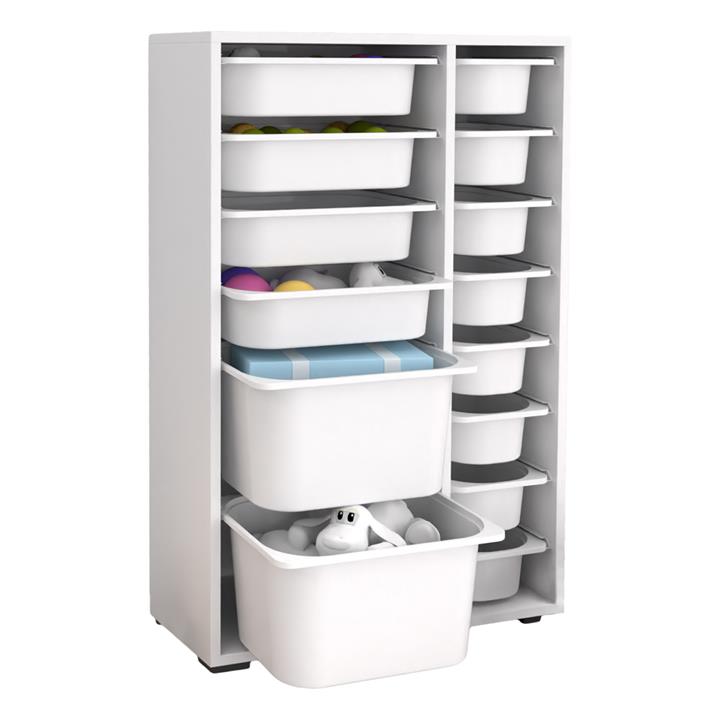 CHEST OF DRAWERS SANI HM18211.01 MELAMINE IN WHITE-14 WHITE P.E. DRAWERS 69,5x30x109Hcm.