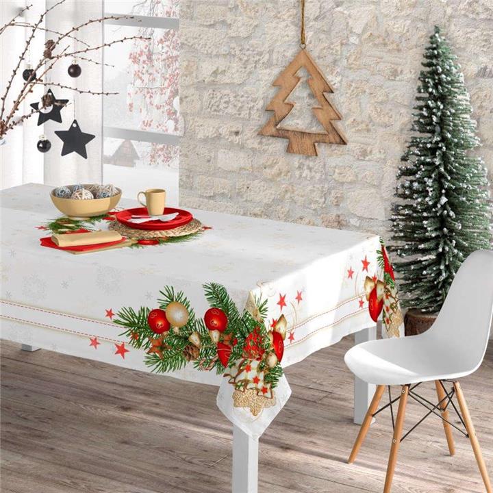 Τραπεζομάντηλο Χριστουγεννιάτικο Xmas Bells 140 x 180