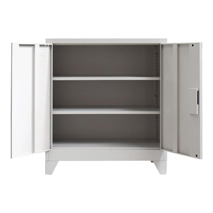 Cabinet with metal legs Armon pakoworld light gray aluminum 90x45x100cm