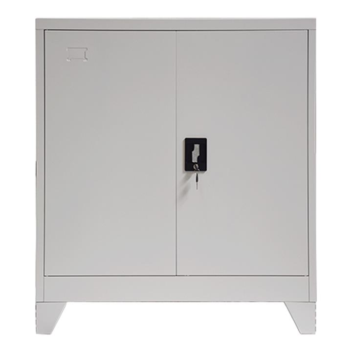 Cabinet with metal legs Armon pakoworld light gray aluminum 90x45x100cm