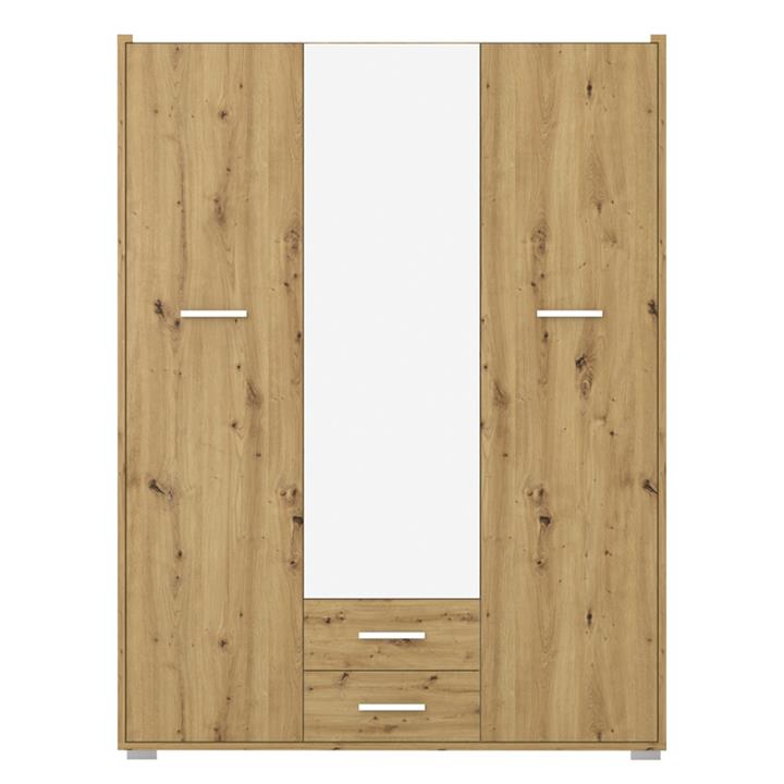 Rutenia pakoworld melamine wardrobe in oak shade 155.7x54x203cm