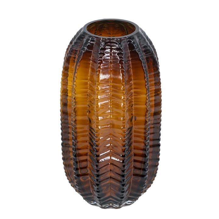 Artekko Briar Βάζο Γυάλινο Καφέ (15x15x28)cm