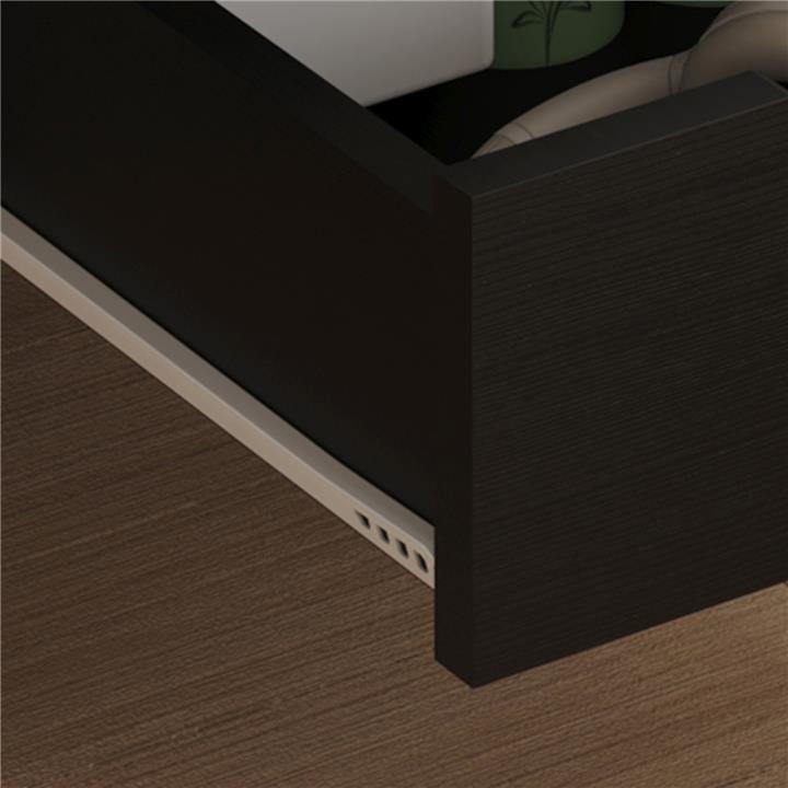 BEDSIDE STAND DINKL HM2472.02 MELAMINE-2 DRAWERS-WENGE 29,7x29,7x45Hcm.