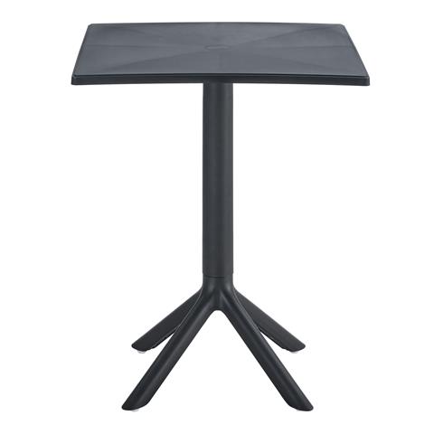 ΤΡΑΠΕΖΙ ΠΟΛΥΠΡΟΠΥΛΕΝΙΟΥ ΤΕΤΡΑΓΩΝΟ TERRIN HM6125.12 ΜΑΥΡΟ 70x70x75Υεκ.