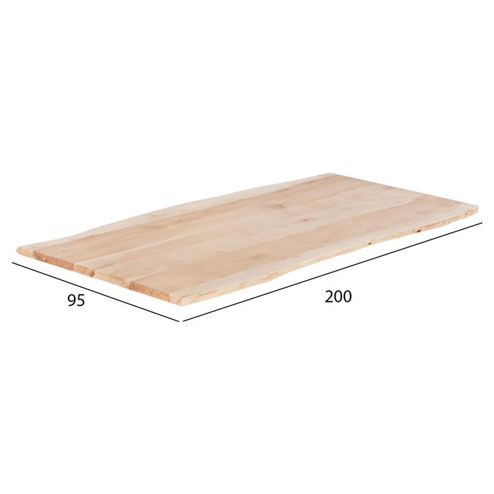 TABLETOP-SOLID ACACIA WOOD HM8506.21 NATURAL WOOD COLOR 200x95x4(thickness) cm.