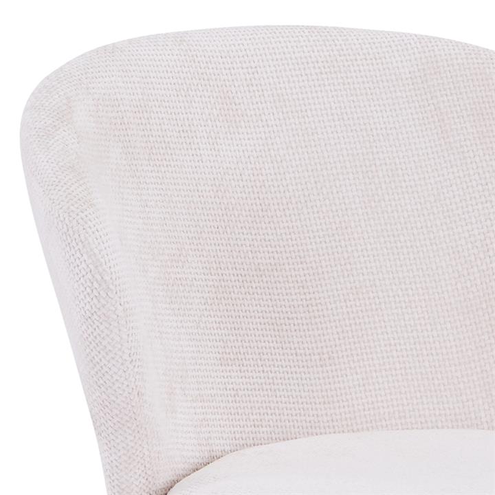 Karg pakoworld chair white fabric-leg black metal 57x62x80cm
