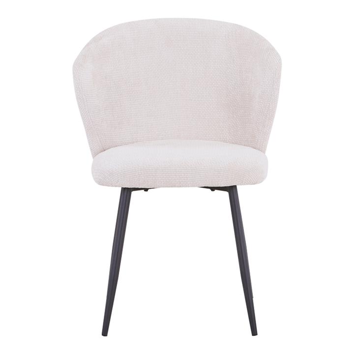 Karg pakoworld chair white fabric-leg black metal 57x62x80cm