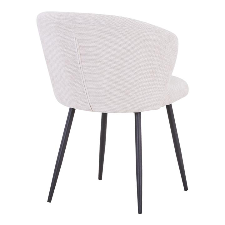 Karg pakoworld chair white fabric-leg black metal 57x62x80cm