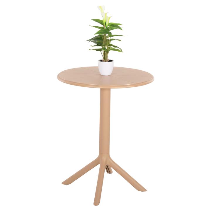 ROUND POLYPROPYLENE TABLE TERRIN HM6124.14 CAPPUCCINO Φ61x77Hcm.