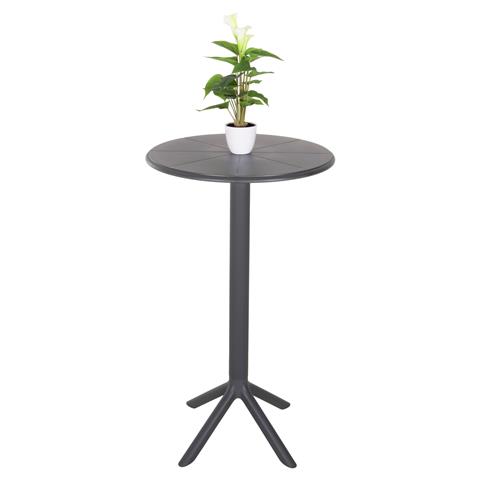 BAR TABLE ROUND TERRIN HM6126.20 POLYPROPYLENE GREY Φ60x106Hcm.